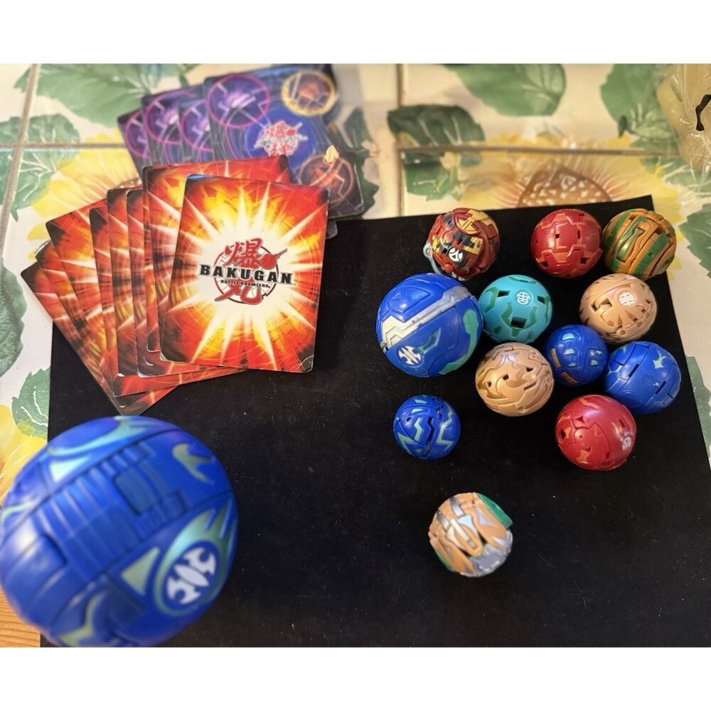 VTG Bakugan Cards Lot of 13 Set Limited Vintage Rare Bulk Magnetic Collectible